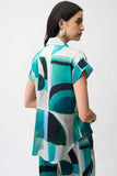 Abstract Textured Satin Top
