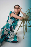 Abstract Textured Satin Top