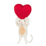 Big Heart Mouse Ornament