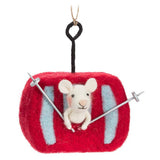 Skiing Gondola Mouse Ornament
