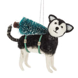 Husky W/Tree Ornament