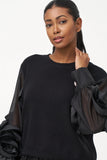 Sheer Floret Sleeves Sweater