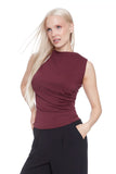 Sleeveless Top With Ruching