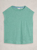Teal Rowan Linen Tee
