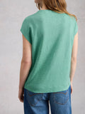 Teal Rowan Linen Tee