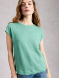 Teal Rowan Linen Tee