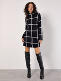 Window Check Knit Dress