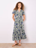 Printed Faux Wrap Dress