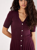 Ribbed Knit Fit & Flare Dress