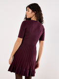Ribbed Knit Fit & Flare Dress