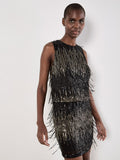 Sequin Fringe Top