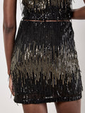 Sequin Fringe Mini Skirt