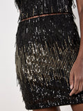 Sequin Fringe Mini Skirt