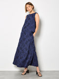 Embroidered Linen Blend Skirt