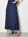 Embroidered Linen Blend Skirt