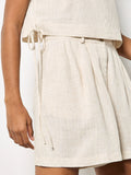 Linen Blend Crop Top