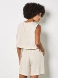 Linen Blend Crop Top
