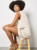 Linen Blend Crop Top