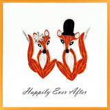 Fox Couple Wedding Card