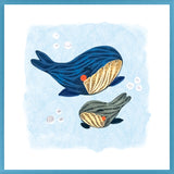 Mom & Baby Whales Card