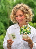 Ivory & Sage Mini Paper Bouquet