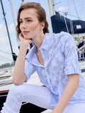 Button Down Textured Blouse