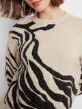 Abstract Crew Neck Sweater