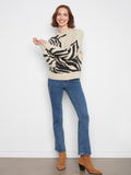 Abstract Crew Neck Sweater