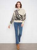 Abstract Crew Neck Sweater