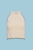 Azzura Scallop Trim Top