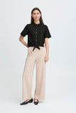 Button Down Front Knot Shirt