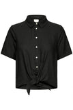 Button Down Front Knot Shirt