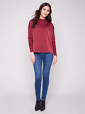 Satin Knit Combo Blouse