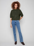 Elbow Balloon Sleeves Sweater