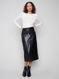 Faux Leather Long Skirt