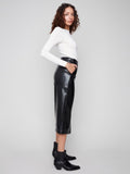 Faux Leather Long Skirt