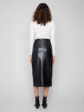 Faux Leather Long Skirt