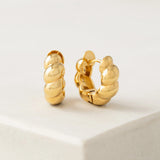 Croissant Puff Hoop Earrings