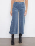 Cropped Patch Pocket Corduroy Pants