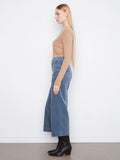 Cropped Patch Pocket Corduroy Pants