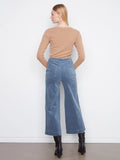 Cropped Patch Pocket Corduroy Pants