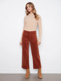 Cropped Patch Pocket Corduroy Pants