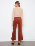Cropped Patch Pocket Corduroy Pants