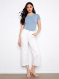 Cropped Straight Leg Stretch Jeans