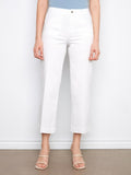 Cropped Straight Leg Stretch Jeans