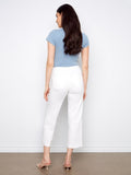 Cropped Straight Leg Stretch Jeans