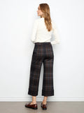 Plaid Cropped Wide Leg Ponte