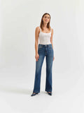 Heart Breaker Mid Rise Flare Denim