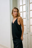 Deep Sateen Slip Dress