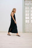 Deep Sateen Slip Dress